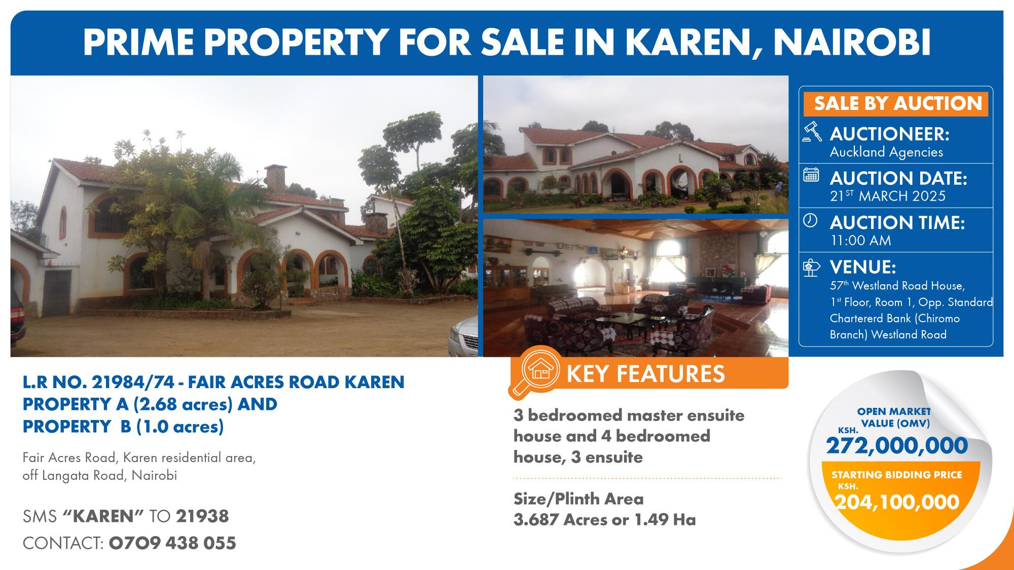 L.R NO.21984/74 FAIR ACRES ROAD PROPERTY A (2.68 ACRES) AND PROPERTY B (1.0 ACRES) thumbnail 2