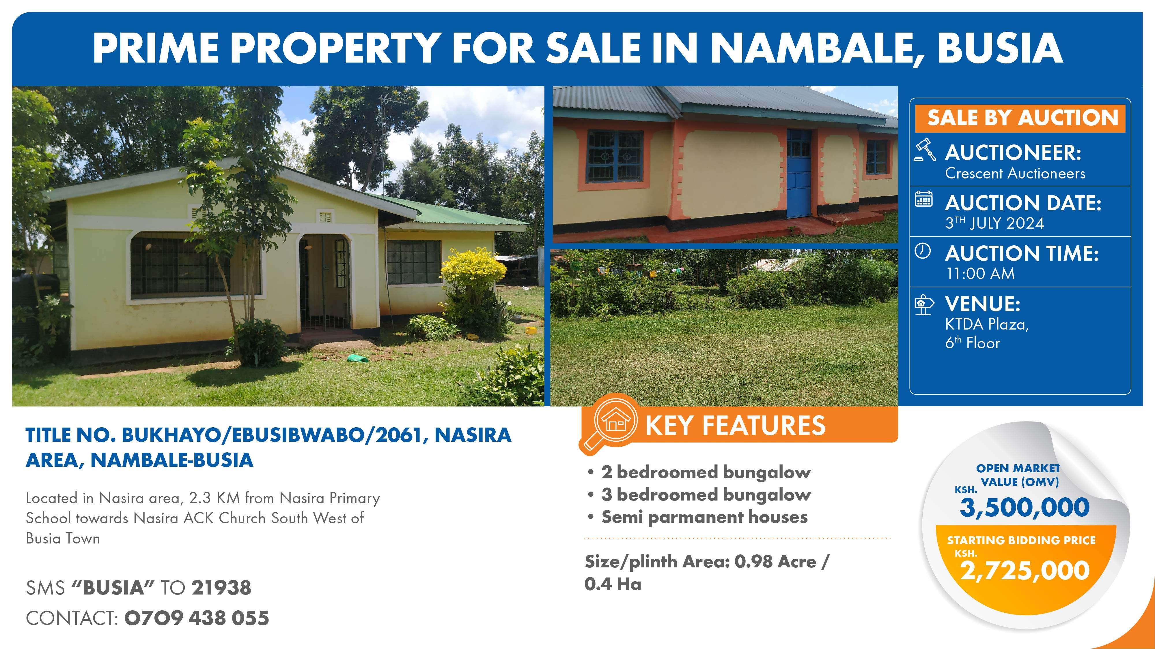 L.R NO. BUKHAYO/EBUSIBWABO/2061 NASIRA AREA, NAMBALE BUSIA COUNTY