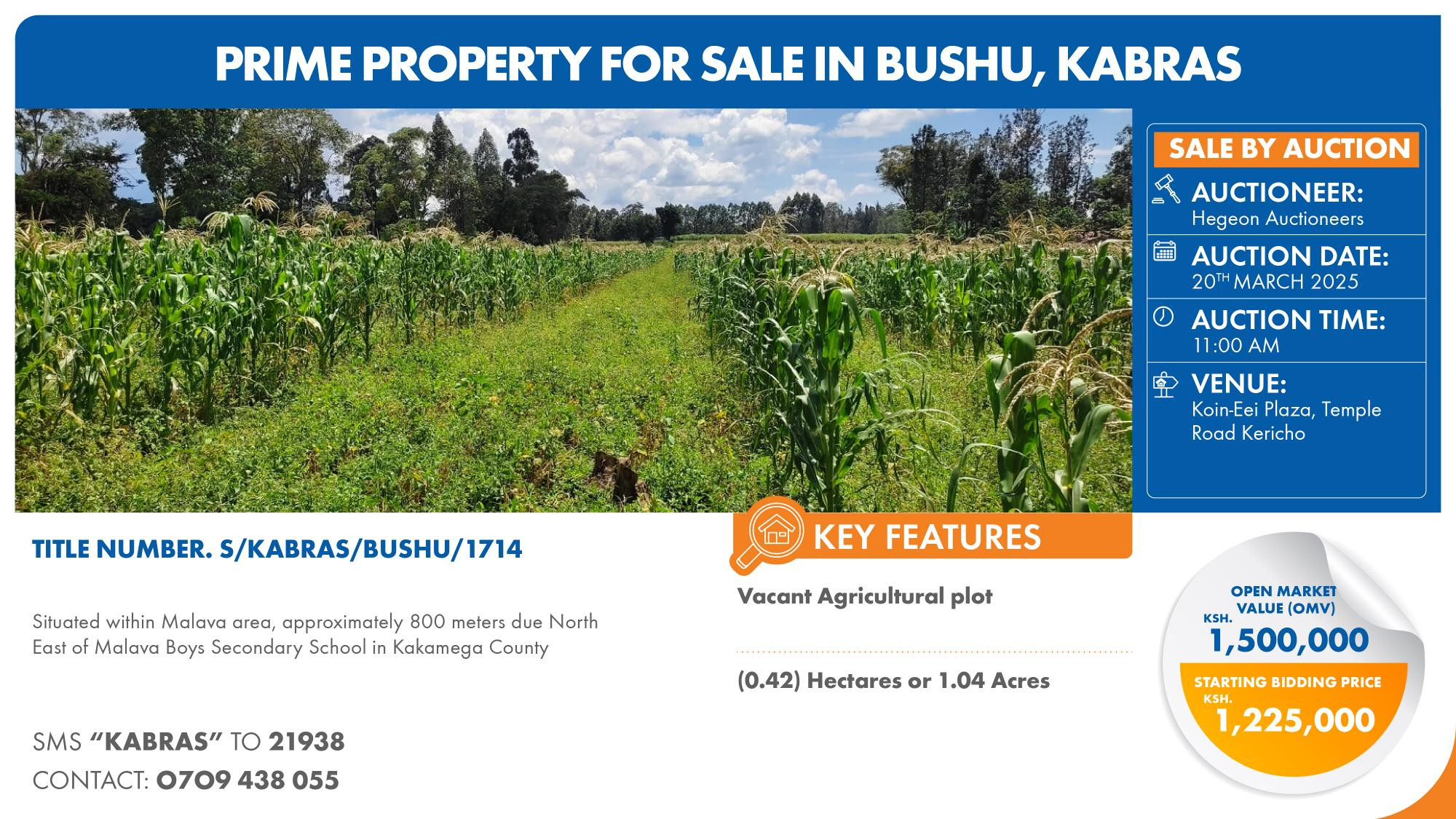 TITLE NUMBER:S/KABRAS/BUSHU/1714