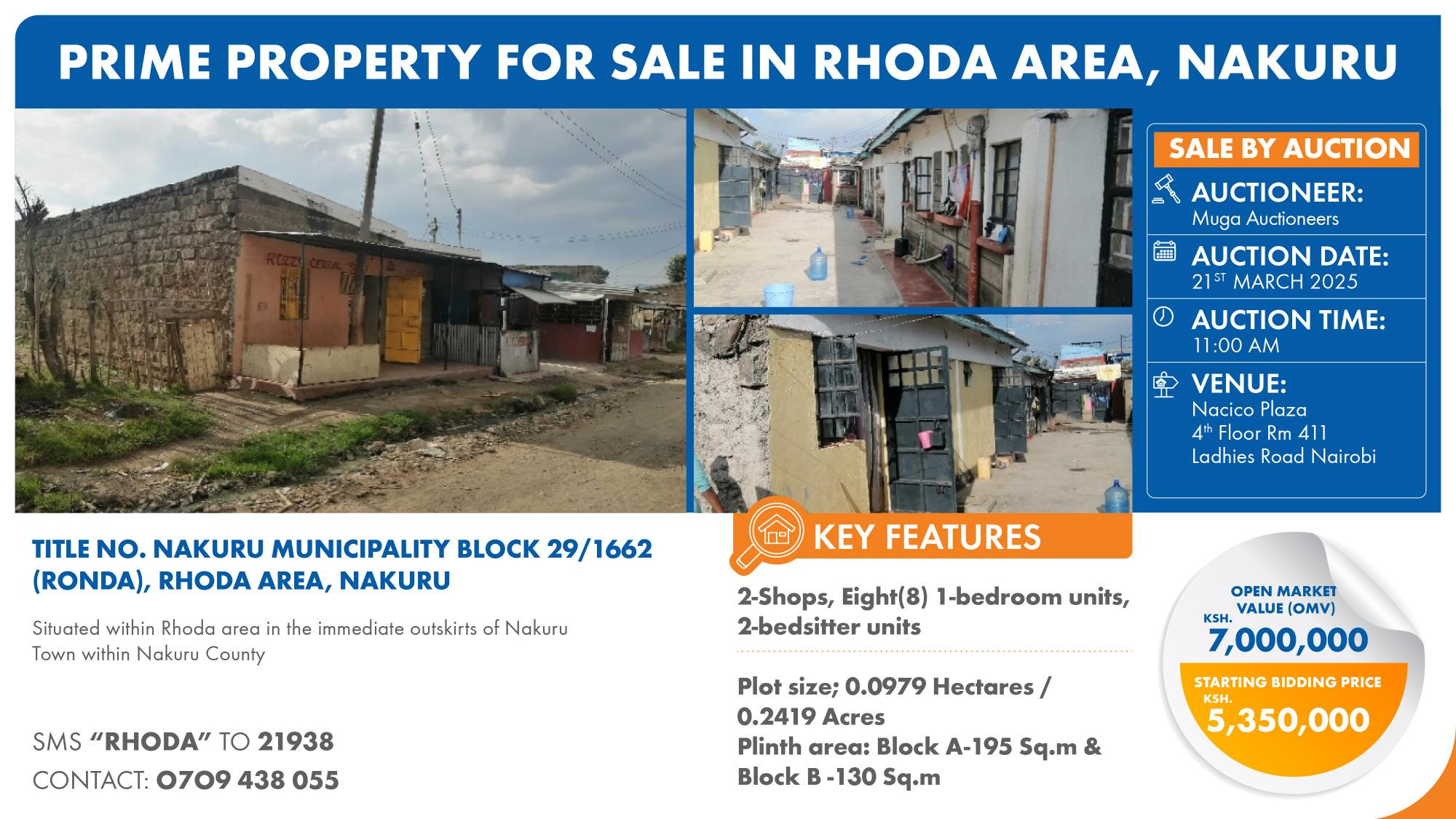 TITLE NO. NAKURU MUNICIPALITY BLOCK 29/1662 (RONDA), RHODA AREA , NAKURU