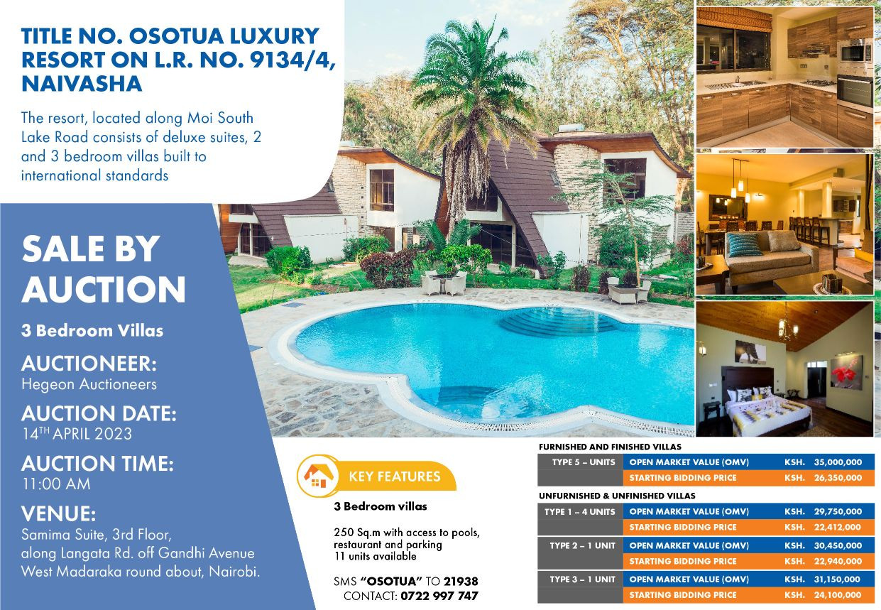 TITLE NO.OSOTUA LUXURY RESORT ON L.R NO.9134/4, NAIVASHA