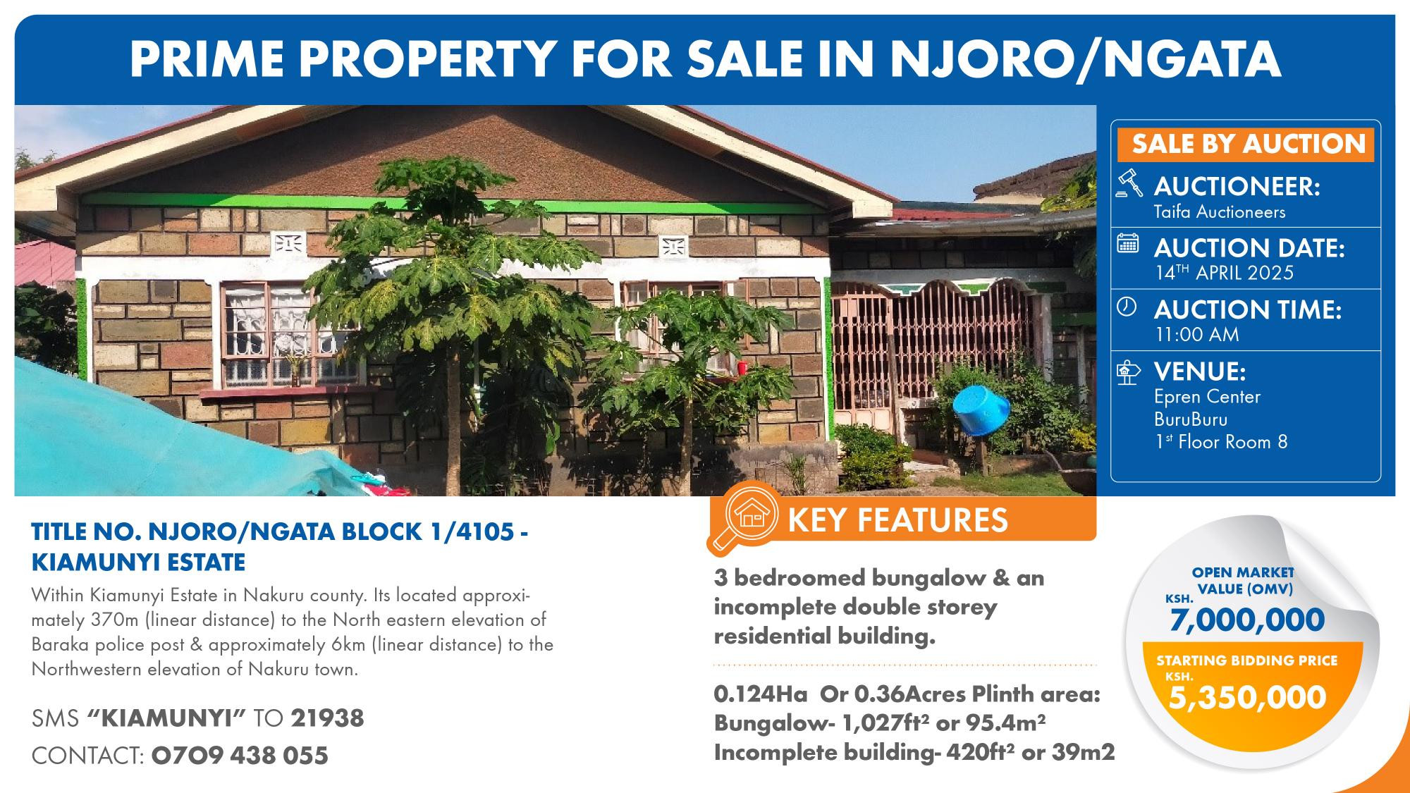 NJORO/NGATA BLOCK 1/4105 KIAMUNYI ESTATE