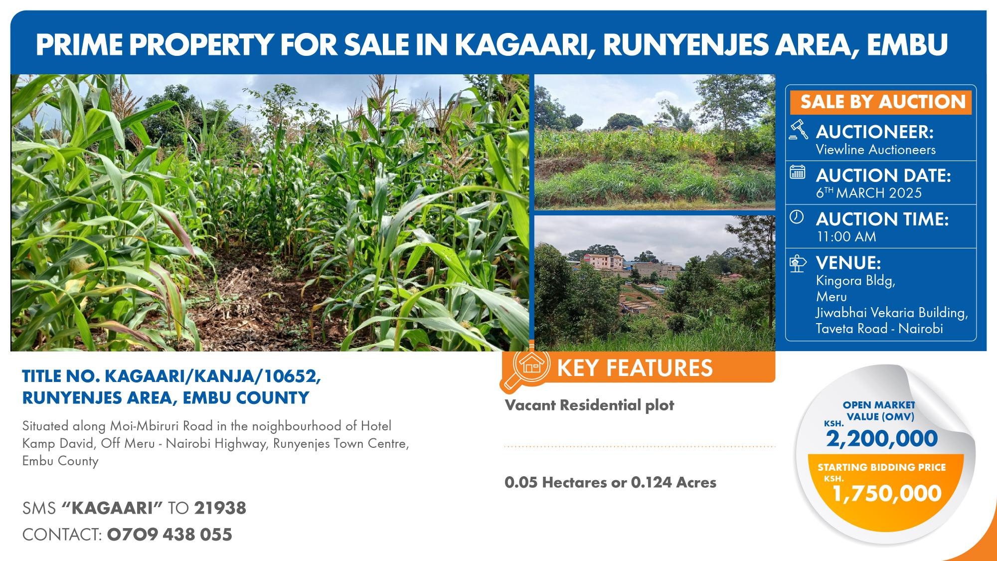 TITLE NO. KAGAARI/KANJA/10652, RUNYENJES AREA, EMBU COUNTY
