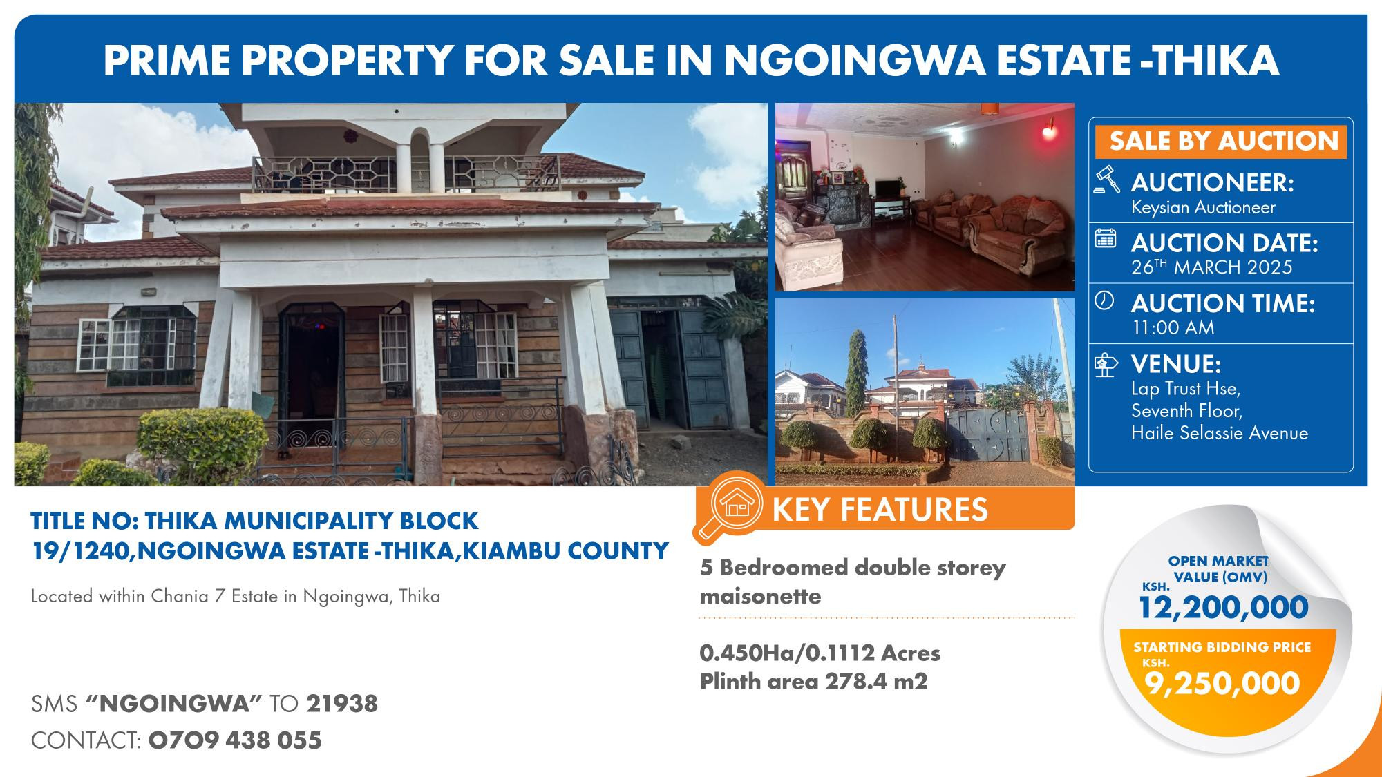 THIKA MUNICIPALITY 19/1240 NGOINGWA ESTATE THIKA KIAMBU COUNTY