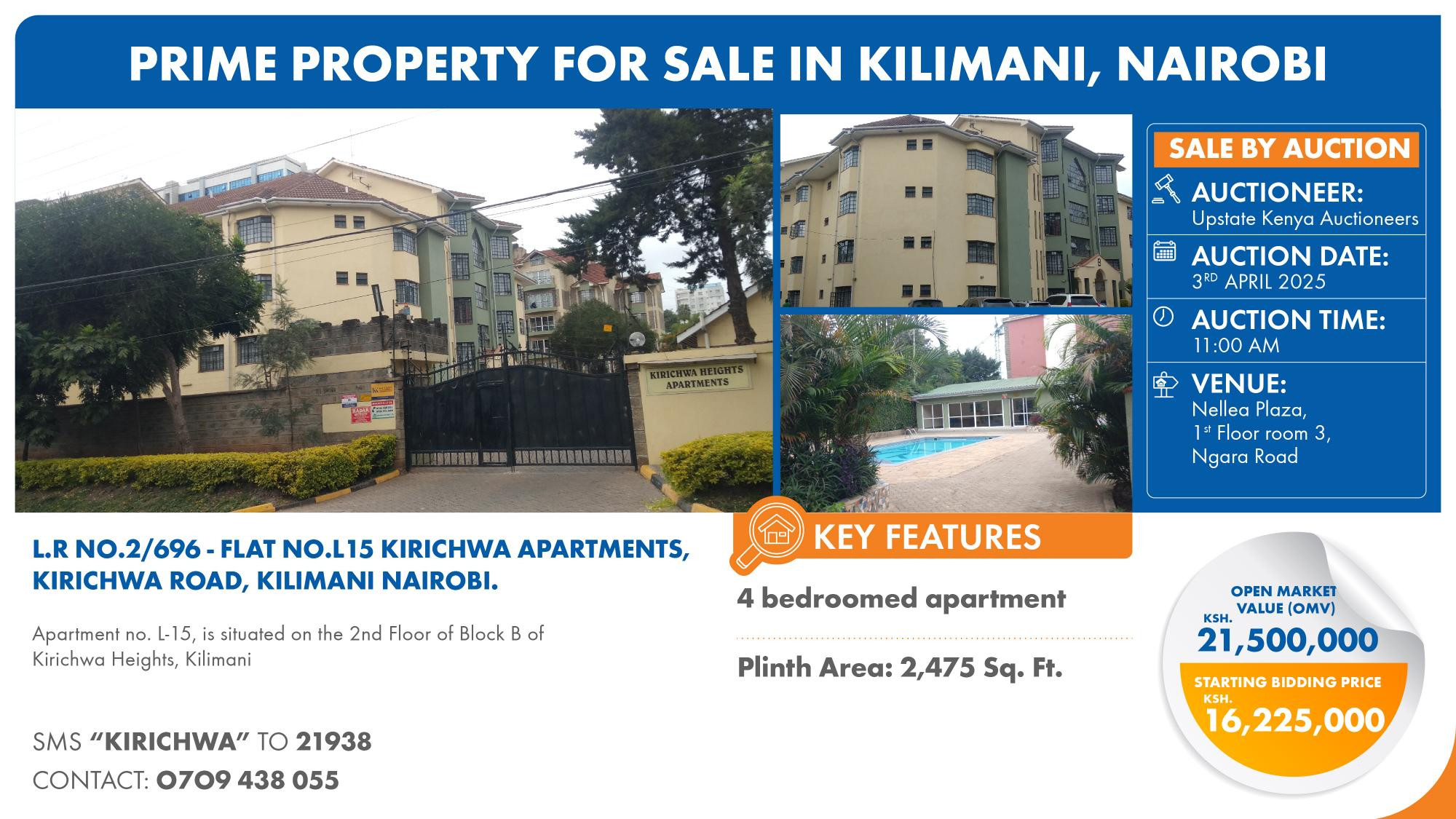 L.R NO.2/696 FLAT NO. L15 KIRICHWA APARTMENTS,KIRICHWA ROAD KILIMANI NAIROBI. thumbnail 2